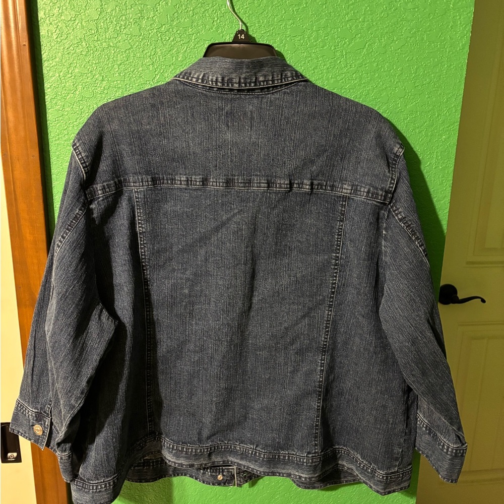 Ruby Rd. Dark Blue Denim Jacket - Picture 3 of 3